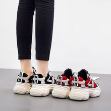 Load image into Gallery viewer, Chic Color Block Platform Sneakers - Abershoes
