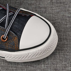 Men's Trendy High Top Denim Canvas Shoes - Abershoes