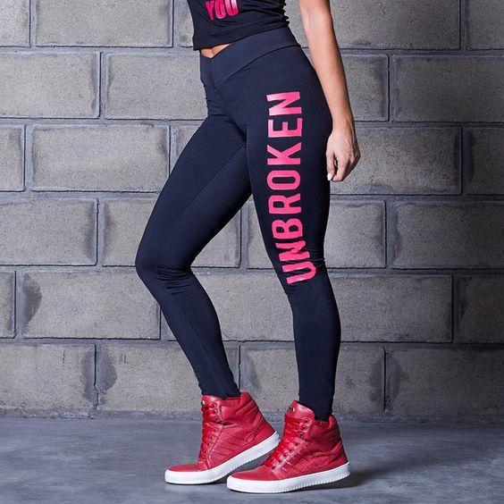 Leather Printed Sports Gym Leggings - Abershoes