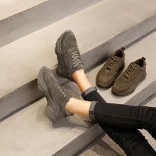 Load image into Gallery viewer, Velvet Platform Dad Sneaker Shoes - Abershoes