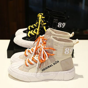 Women's Chic Color Letter Pattern Sneaker Shoes - Abershoes