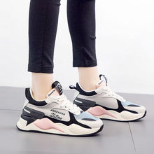 Load image into Gallery viewer, Trendy Color Block Leather Sneaker Shoes - Abershoes