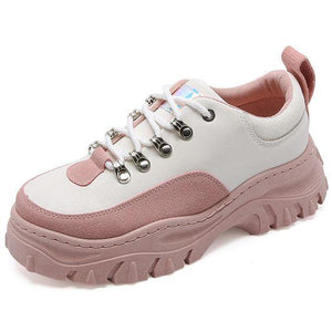 Women's Trendy Color Design Platform Shoes - Abershoes