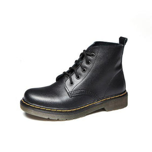 Couples British Trend Leather Martin Boots - Abershoes