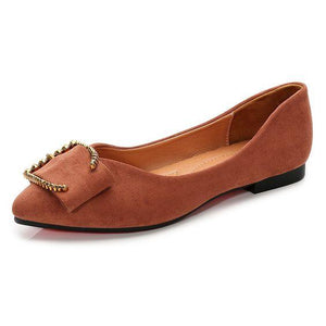 Chic Suede Asakuchi Flats - Abershoes