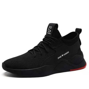 Men's Black Mesh Breathable Sneaker Shoes - Abershoes