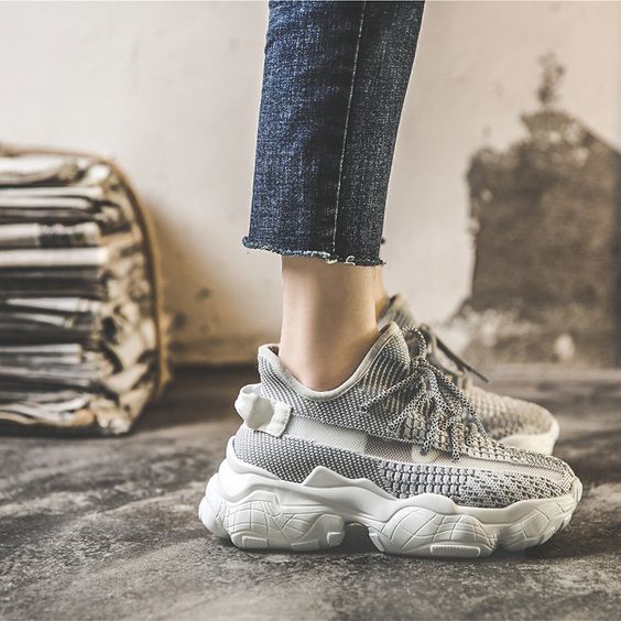 New Arrival Breathable FlyKnit Dad Sneaker Shoes - Abershoes