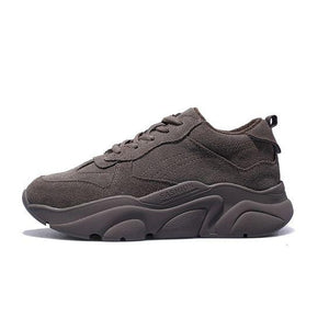 Velvet Platform Dad Sneaker Shoes - Abershoes