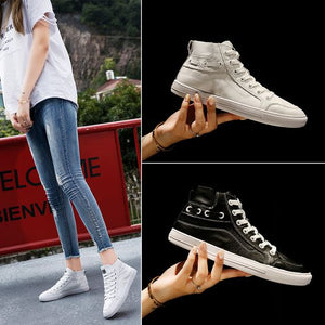 Casual White Shoes - Abershoes