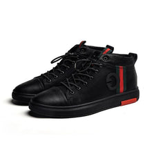 Load image into Gallery viewer, Trendy British Black High Top Shoes - Abershoes
