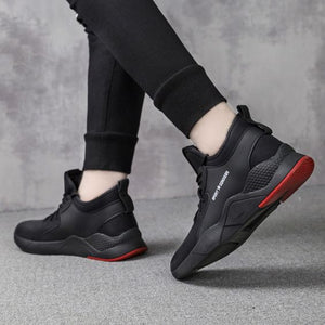 Men's Black Mesh Breathable Sneaker Shoes - Abershoes