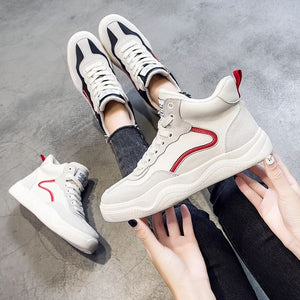 Leather Velvet Trendy Sports Shoes - Abershoes