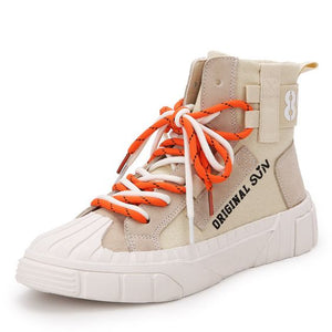 Women's Chic Color Letter Pattern Sneaker Shoes - Abershoes