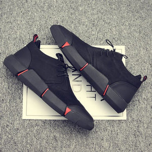 Men's Trendy British Style Black Leather Shoes - Abershoes