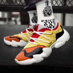 Men's Trendy Clunky Dad Sneaker Shoes - Abershoes
