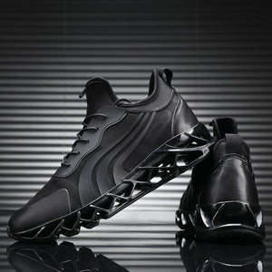 Trendy Design Black Blade Sneaker Shoes - Abershoes