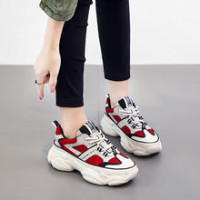 Load image into Gallery viewer, Chic Color Block Platform Sneakers - Abershoes