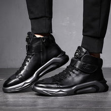 Load image into Gallery viewer, High Top Trendy Black Martin Boots - Abershoes