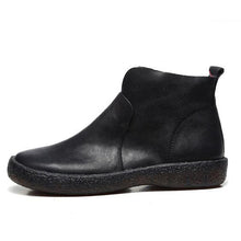 Load image into Gallery viewer, Chic Brown/Black Retro Leather Booties - Abershoes