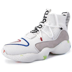 Trendy Couples High Top Sock Sneaker Shoes - Abershoes