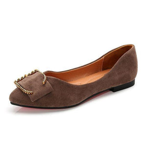 Chic Suede Asakuchi Flats - Abershoes