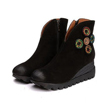 Load image into Gallery viewer, Handmade Leather Platform Wedge Shoes - Abershoes