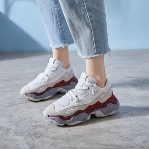 Chic Color Block Dad Sneaker Shoes - Abershoes