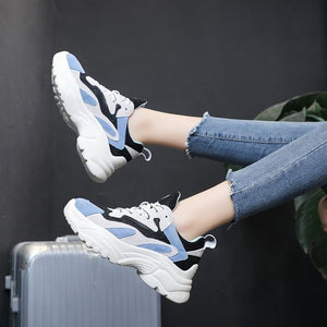 Mesh Breathable Color Block Sneakers - Abershoes