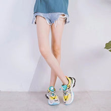 Load image into Gallery viewer, Women&#39;s Cool Color Block Dot Dad Sneaker Shoes - Abershoes