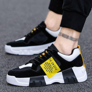 Men's Stylish Color Block Breathable Sneaker Shoes - Abershoes