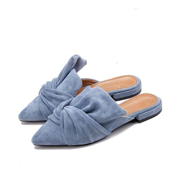 Women's Chic Pointed Flat Sandal Shoes - Abershoes