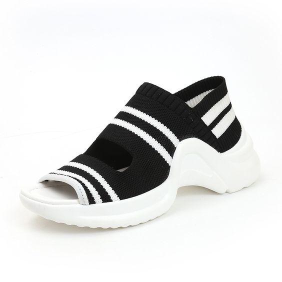 Women's Chic Summer Knitting Sandals - Abershoes