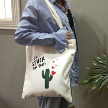 Load image into Gallery viewer, Simple Cactus Pattern Tote Bag - Abershoes