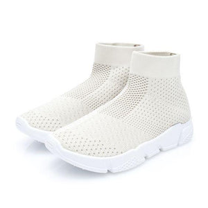 High Top FlyKnit Mesh Sneaker Shoes - Abershoes