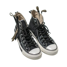 Load image into Gallery viewer, Couples Side Zipper Hip Top Canvas Shoes - Black - Abershoes