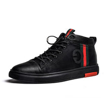 Load image into Gallery viewer, Trendy British Black High Top Shoes - Abershoes