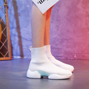 Pure Color FlyKnit Sock Shoes - Abershoes