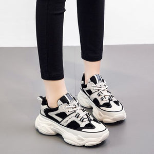 Chic Color Block Platform Sneakers - Abershoes