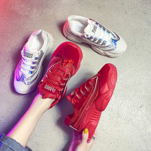 Load image into Gallery viewer, Sequins Mesh Breathable Dad Sneaker Shoes - Abershoes
