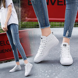 Casual White Shoes - Abershoes