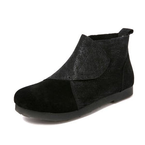 Leather Retro Booties - Abershoes