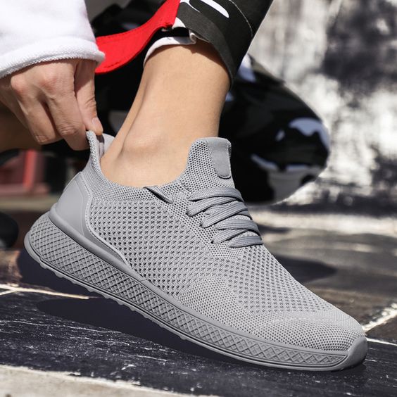 Trendy Summer Men's Breathable FlyKnit Sneakers - Abershoes