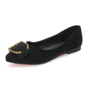 Chic Suede Asakuchi Flats - Abershoes