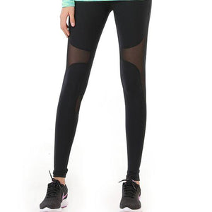 Mesh Panel Gym Sports Leggings - Abershoes