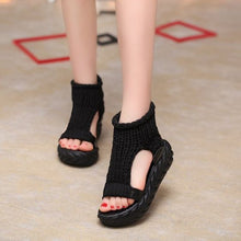 Load image into Gallery viewer, Pure Color Knitting Wool Sandal Shoes - Abershoes