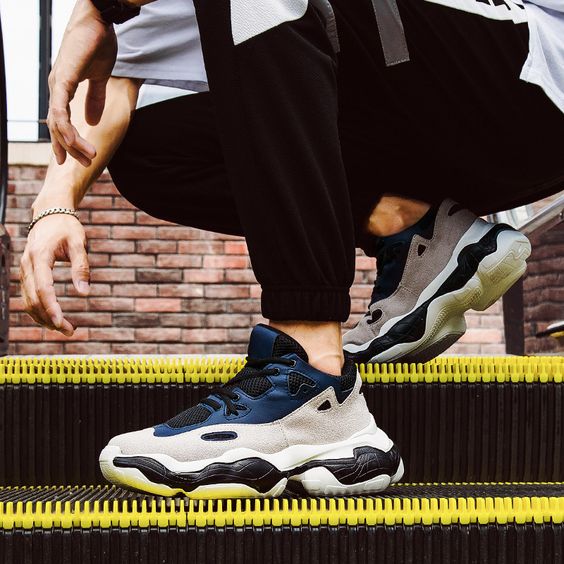 Men's Stylish Mesh Breathable Dad Sneaker Shoes - Abershoes