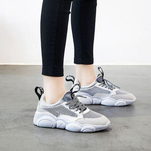 Women's Cute Comfortable Low Cut Mesh Sneaker Shoes - Abershoes