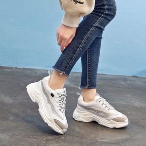 Classical Black White Block Sneaker Shoes - Abershoes