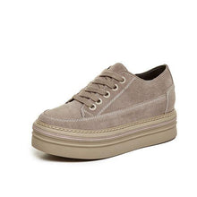 Load image into Gallery viewer, Leather Frosted Platform Shoes - Abershoes