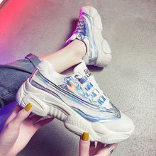 Load image into Gallery viewer, Sequins Mesh Breathable Dad Sneaker Shoes - Abershoes